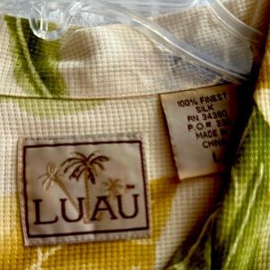 Men's Casual Silk Shirt - Green and Yellow